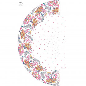 FLOWERS (pattern no. 7) / white - skirt panel "MAXI" - skirt panel "MAXI"