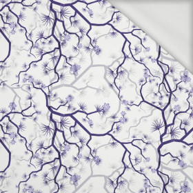 FLOWERS pattern no. 2 (violett) - looped knit fabric