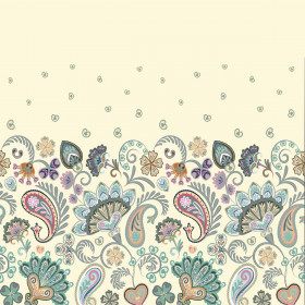 FLOWERS (pattern no. 1) / ecru - dress panel WE210