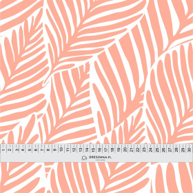 LEAVES WZ. (apricot) - Cotton muslin