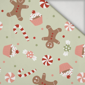 CHRISTMAS CANDIES (CHRISTMAS GINGERBREAD) / pistachio - lycra 300g