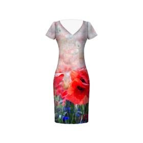 POPPIES pat. 1 - dress panel Linen 100%