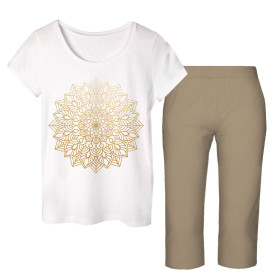 PAJAMAS-T-SHIRT "LINDA" -  GOLDEN MANDALA - sewing set
