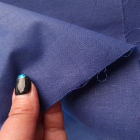 MARINE BLUE - Cotton woven fabric