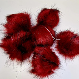 Eco fur pompom 12 cm - MAROON