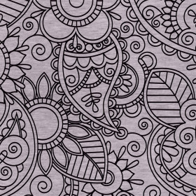 MEHNDI BLACK / melange light grey - lycra 300g