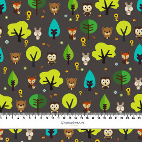 ANIMALS IN FOREST - Hydrophobic brushed knit