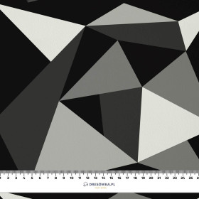 ICE PAT. 2 / black - white - Cotton woven fabric