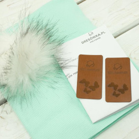 MINT / butterflies - Cap and loop creative sewing set