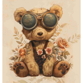 BEAR STEAMPUNK FOREST PAT. 2 - PANORAMIC PANEL 60cm