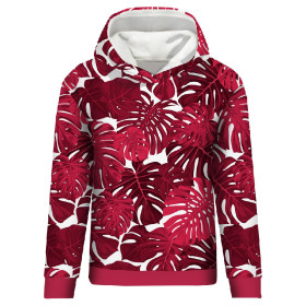 CLASSIC WOMEN’S HOODIE (POLA) -MONSTERA 2.0 / viva magenta - sewing set