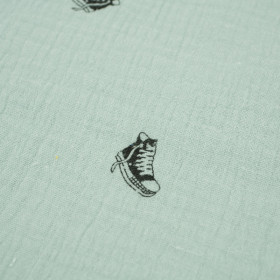 SNEAKERS / pale mint - cotton muslin