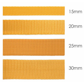 Webbing tape - mustard / Choice of sizes