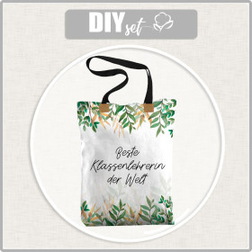 SHOPPER BAG - Beste Klassenlehrerin der Welt - Waterproof woven fabric - sewing set