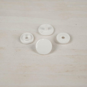 Snaps KAM, plastic fasteners 10mm -WHITE 10 sets