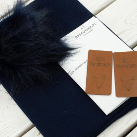 NAVY / fox - Cap and loop creative sewing set