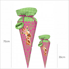First Grade Candy Cone - NEON SPOTS PAT. 4 / giraffe - sewing set