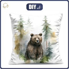 PILLOW 45X45 - WATERCOLOR BEAR - sewing set