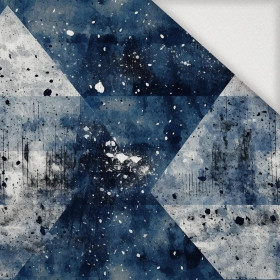 NAVY GRUNGE wz. 9 - Woven Fabric for tablecloths