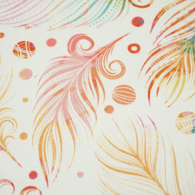 CUSHION PANEL - Rainbow feathers - HOME DECOR PREMIUM 