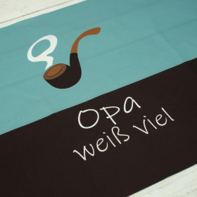 GRANDPA KNOWS A LOT - panel Waterproof woven fabric DE