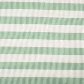 STRIPES / MINT - Ribbed knit fabric