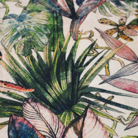 CHEETAH / leaves - Waterproof woven fabric
