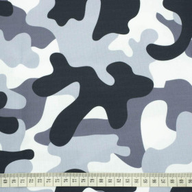 CAMOUFLAGE GREY - Waterproof woven fabric