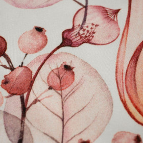FLOWERS pat. 4 (pink)  - viscose woven fabric