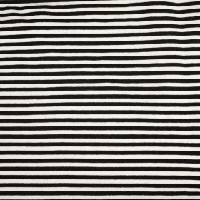 STRIPES WHITE / BLACK 0,5cm x 0,5cm - Viscose jersey