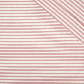 STRIPES PALE PINK / WHITE 0,5cm x 0,5cm - Viscose jersey