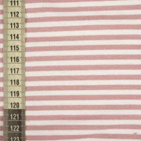 STRIPES PALE PINK / WHITE 0,5cm x 0,5cm - Viscose jersey