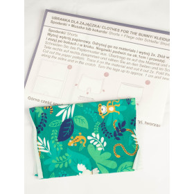 SHORTS + BOW TIE FOR BUNNY - JUNGLE / animals - sewing set