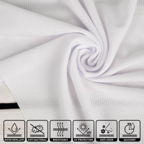 PANDA / MINT  size "M" 50x60 cm - white (back) Sports knit - bird eye mesh