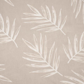 PALM LEAVES pat. 5 / light beige - viscose + linen