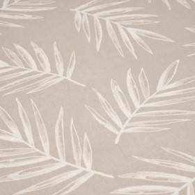 PALM LEAVES pat. 5 / light beige - viscose + linen