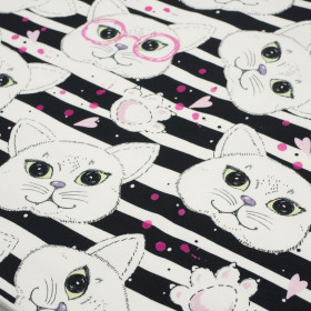 CATS IN GLASSES / pink - looped knit SP250