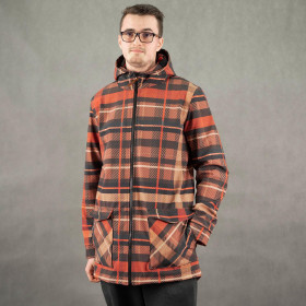 MEN'S PARKA (TOM) - CHECK / red - sewing set