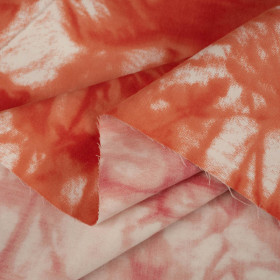 BATIK pat. 2 / red - Cotton woven fabric