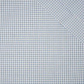 WHITE DOTS / light blue - Cotton woven fabric