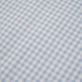 WHITE DOTS / light blue - Cotton woven fabric