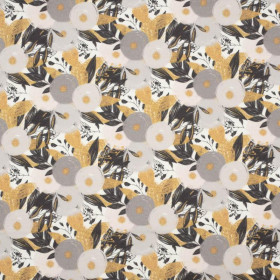 FLOWER BOUQUET  pat. 2 (gold) - single jersey with elastane 