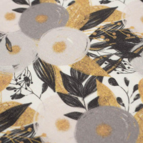 FLOWER BOUQUET  pat. 2 (gold) - single jersey with elastane 
