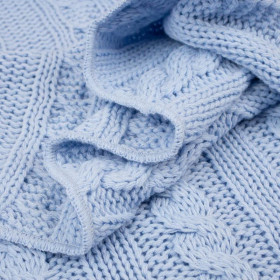 BLANKET (BRAID) / light blue S - knitted panel