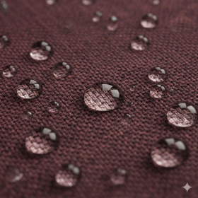 AUBERGINE - Waterproof woven fabric linen imitation