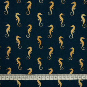 GOLDEN SEAHORSES (GOLDEN OCEAN)  - single jersey 