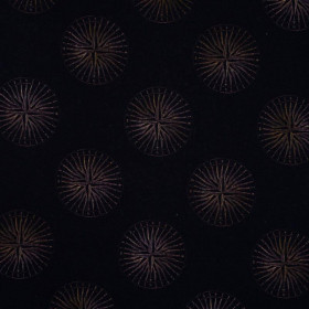 GOLDEN COMPASSES (GOLDEN OCEAN) / dark blue - looped knit fabric