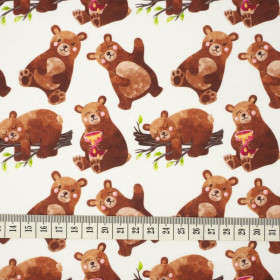BEARS MIX (BEARS AND BUTTERFLIES) - looped knit fabric
