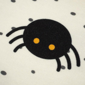 HALLOWEEN SPIDERS / ecru - single jersey with elastane TE210