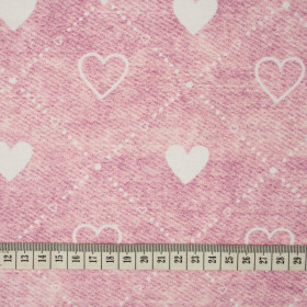 HEARTS AND RHOMBUSES / vinage look jeans (rose quartz)